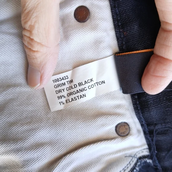 Nudie Organic Cotton Jeans Grim Tim Button Fly